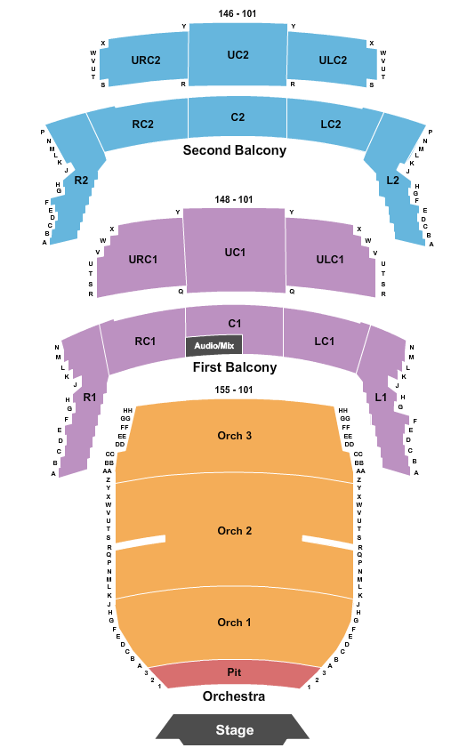 Bass Concert Hall Mamma Mia! Seating Chart